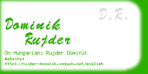 dominik rujder business card